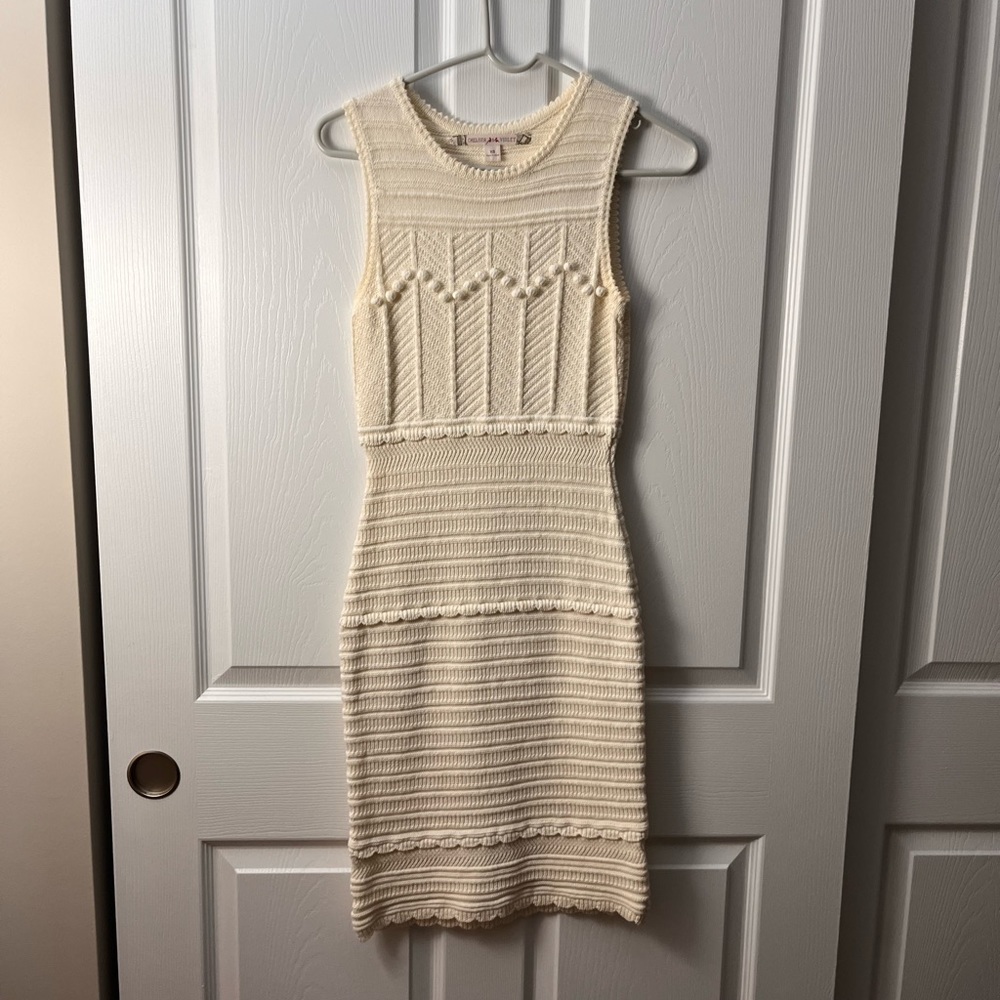 Cream Knit Mini Dress